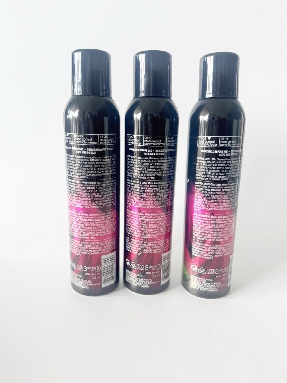 3 pack Redken Wind Blown Flexible Dry Finishing Spray - Black Bottle